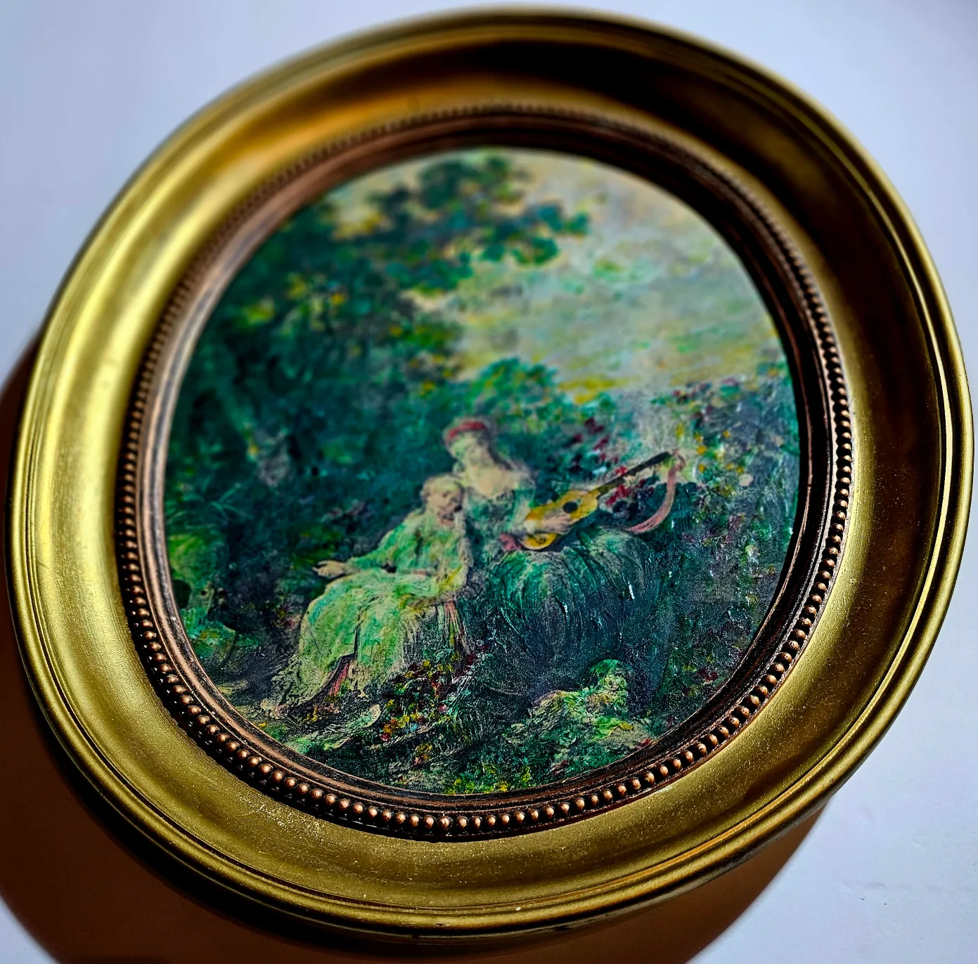 Vintage Oval Framed Painting image indicator(4)