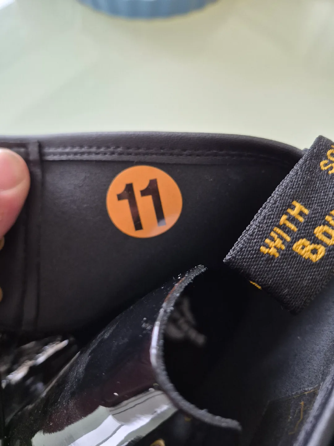 Dr. Martens Black Patent Leather Boots - Size 11 image indicator(4)