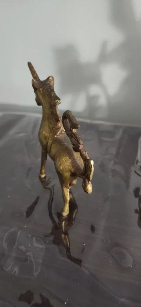 Vintage solid Brass Unicorn Figurine image indicator(3)
