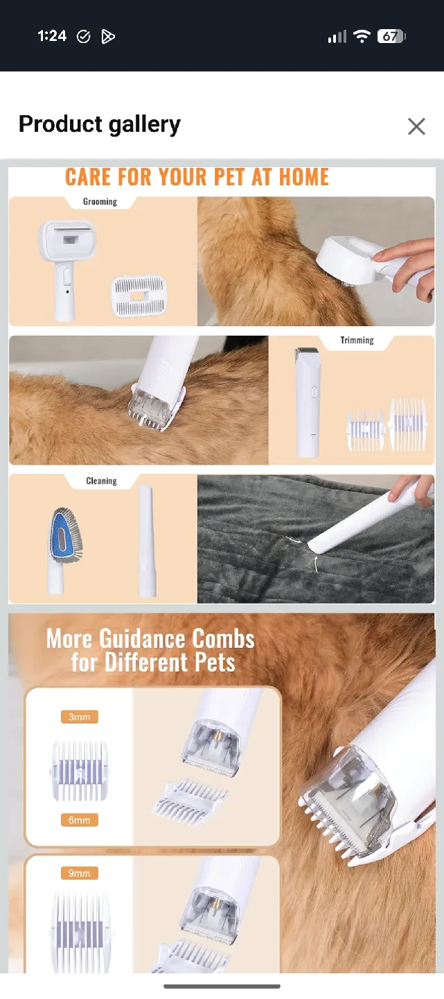 Pet Grooming Vacuum Kit - New in Box image indicator(2)