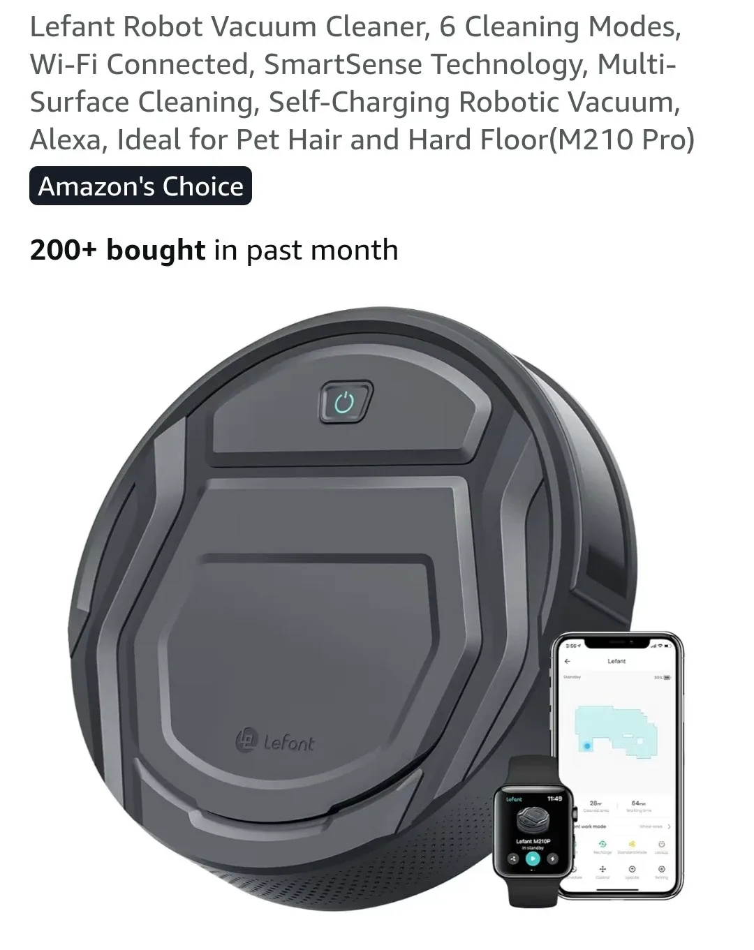 Lefant M210P Robot Vacuum - Smart Voice Control image indicator(8)