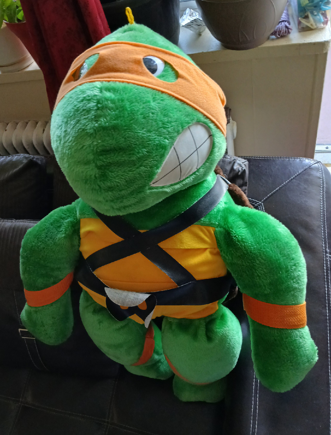 Michelangelo Teenage Mutant Ninja Turtle Jumbo Plush 1989 - photo 2