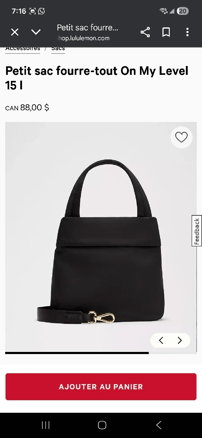 New Lululemon On My Level 15L Tote Bag - Black image indicator(3)