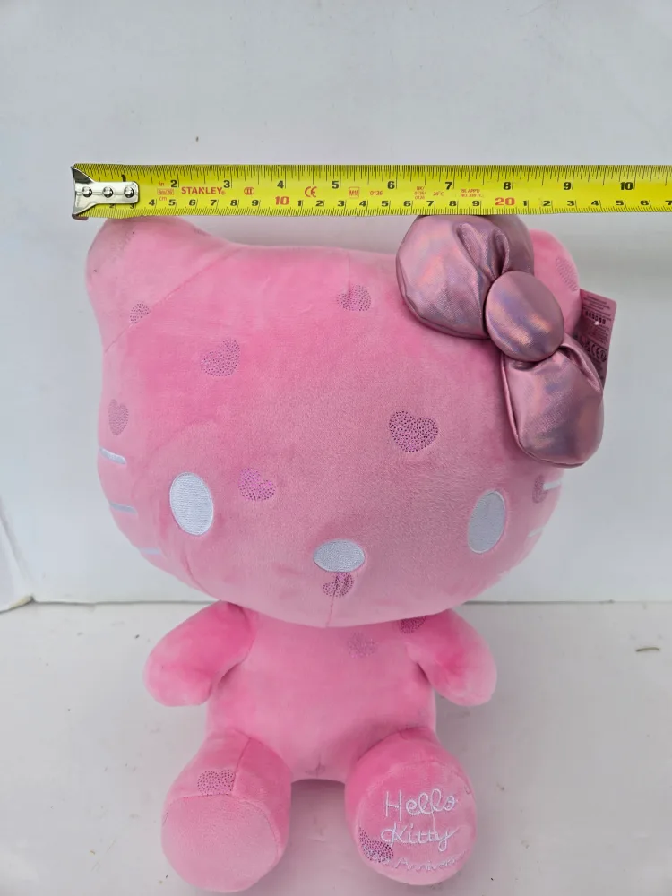 Rare 12 inch hello kitty pink 50th anniversary plush new w tag image indicator(10)