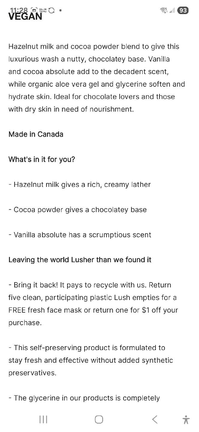 Lush Posh Chocolate Body Wash 50g - photo 2