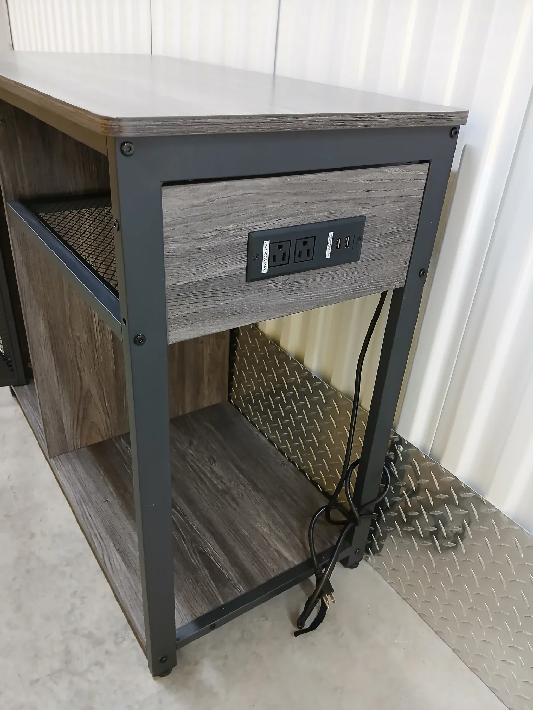 Gray Wood & Metal Accent Cabinet🥕 image indicator(2)