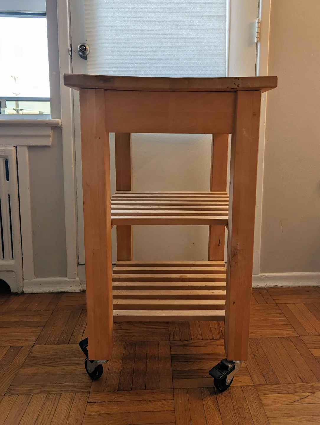 IKEA BEKVAN Wooden Kitchen Cart with Wheels image indicator(5)