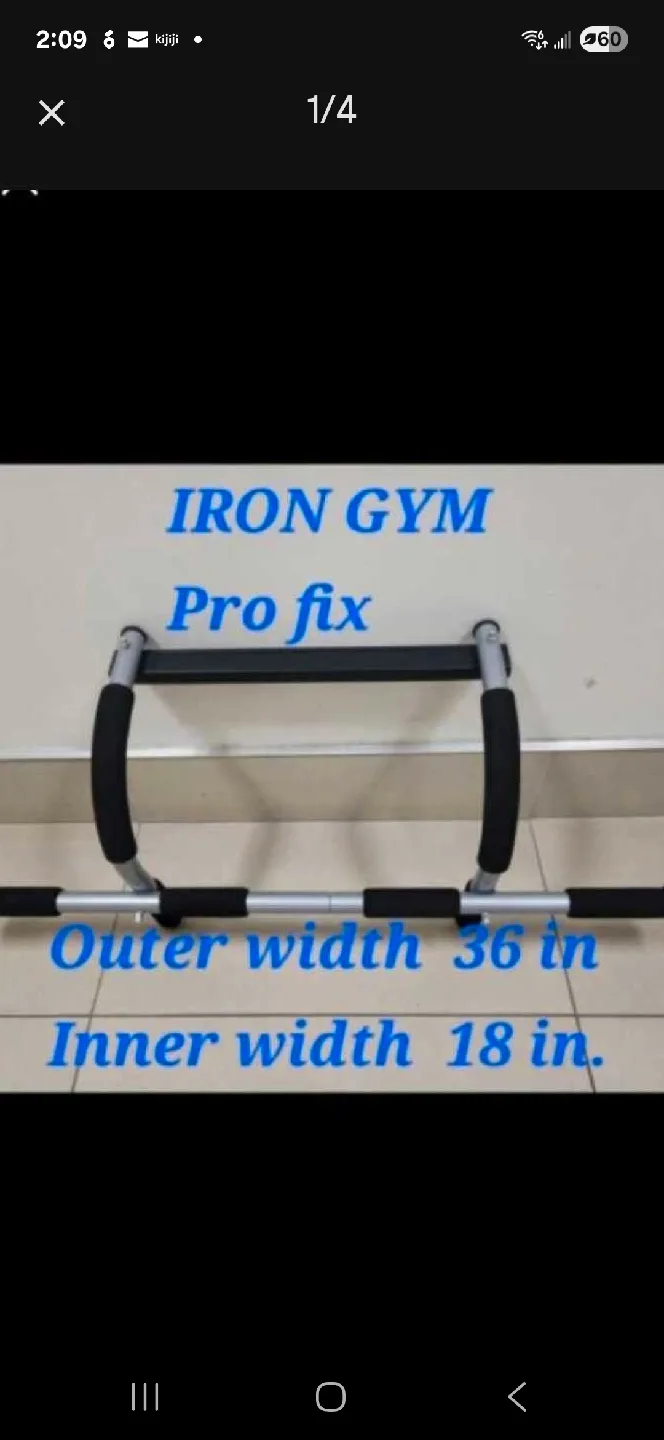 Iron Gym Pro Fix Total Upper Body Workout Door Bar thumbnail