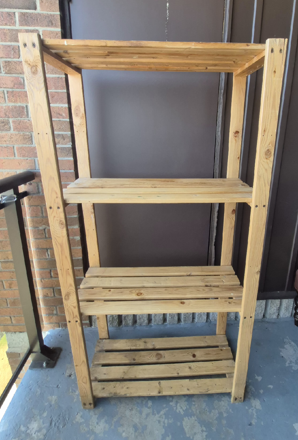 Open wooden shelf unit - photo 3