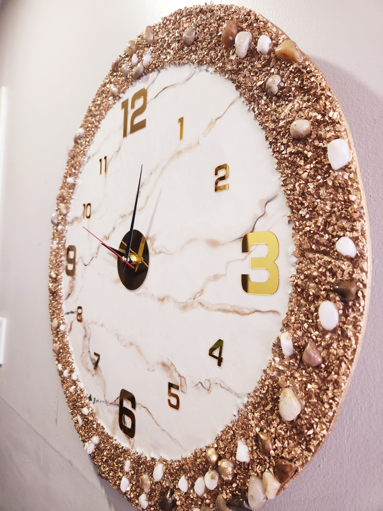 Decorative Wall Clock - Gold & Marble - photo 4