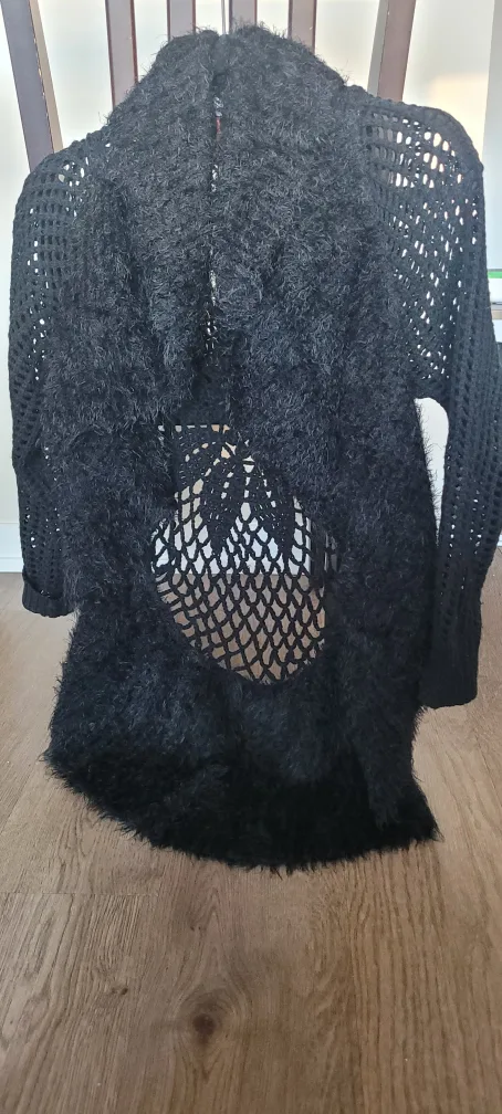 Black Crochet Cardigan image indicator(2)