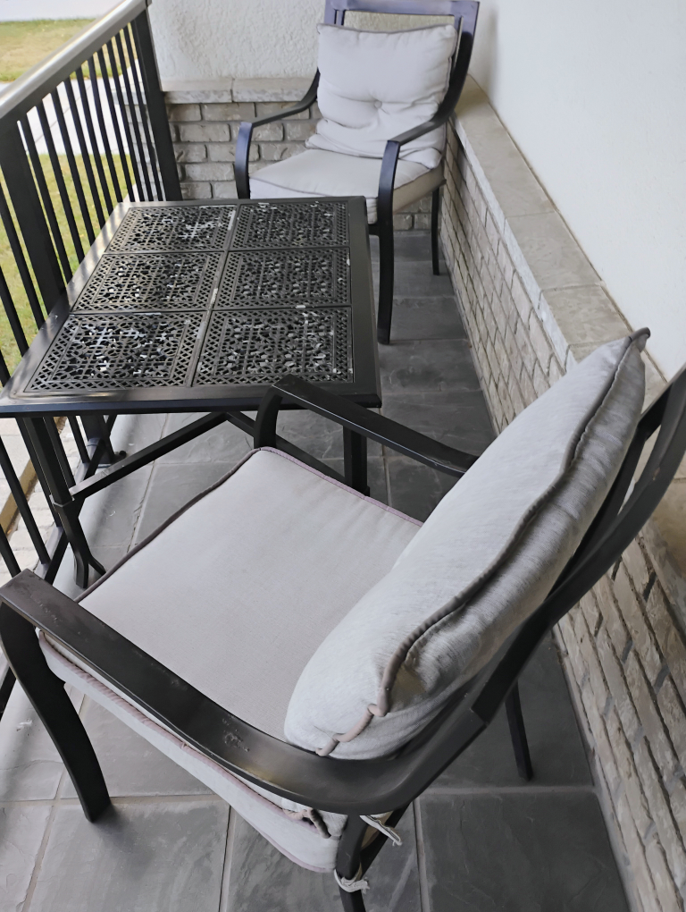 Patio Table - Black Metal - photo 3