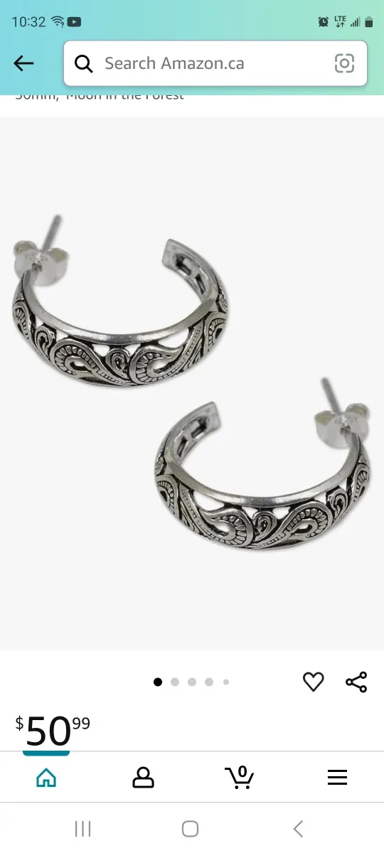 Silver earrings image indicator(5)