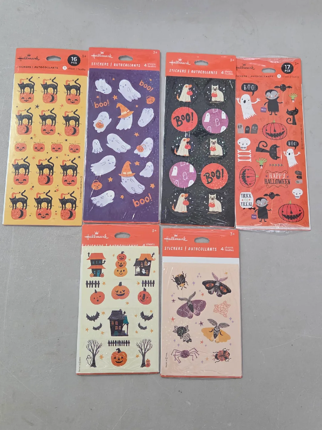 Hallmark Halloween Themed Sticker Lot thumbnail