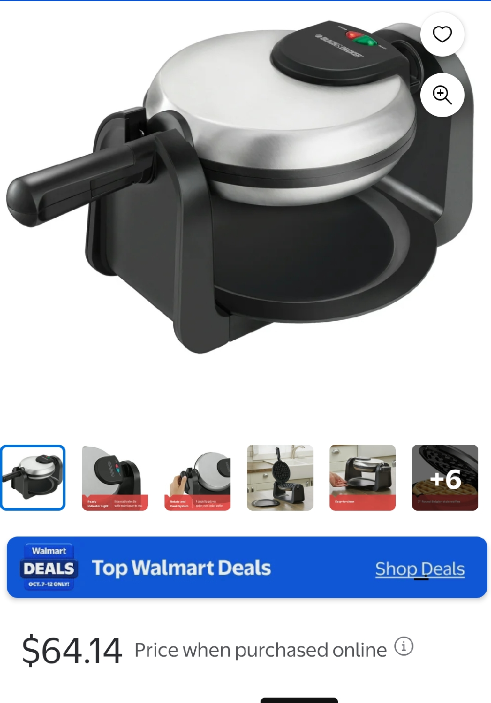 🥕  Black & Decker WM1404S Rotary Waffle Maker - photo 3