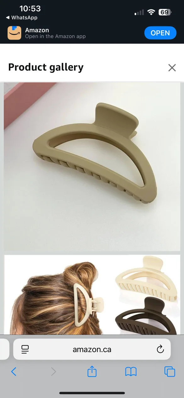 Hair Claw Clip - Beige 12 pcs image indicator(2)