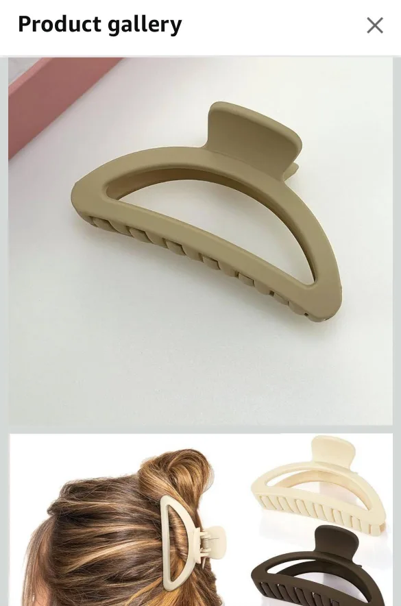 Hair Claw Clip - Beige 12 pcs image indicator(3)