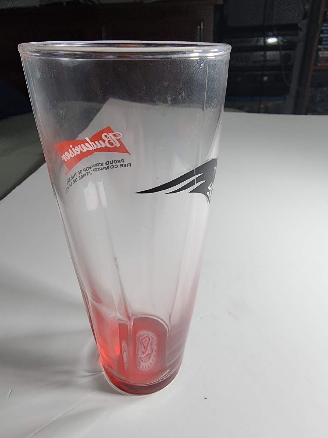 Budweiser NFL Patriots Pint Glass - photo 4