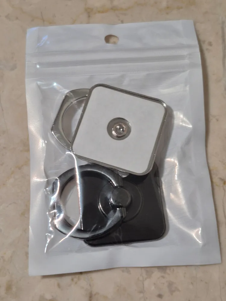 Phone Ring Holder - Black & Silver - New thumbnail