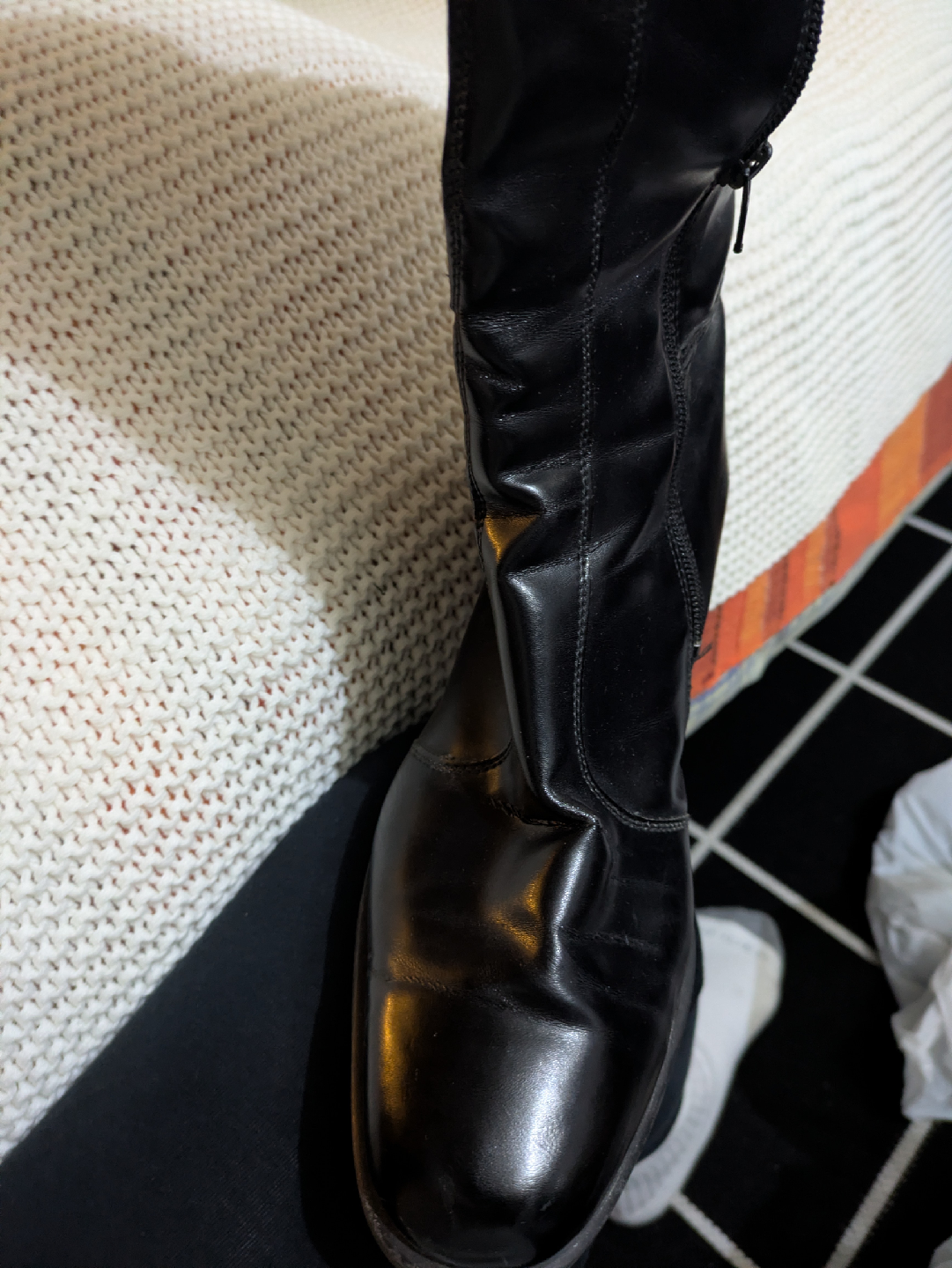 Pertti Palmroth Black Leather Boots - Size 7 - photo 3