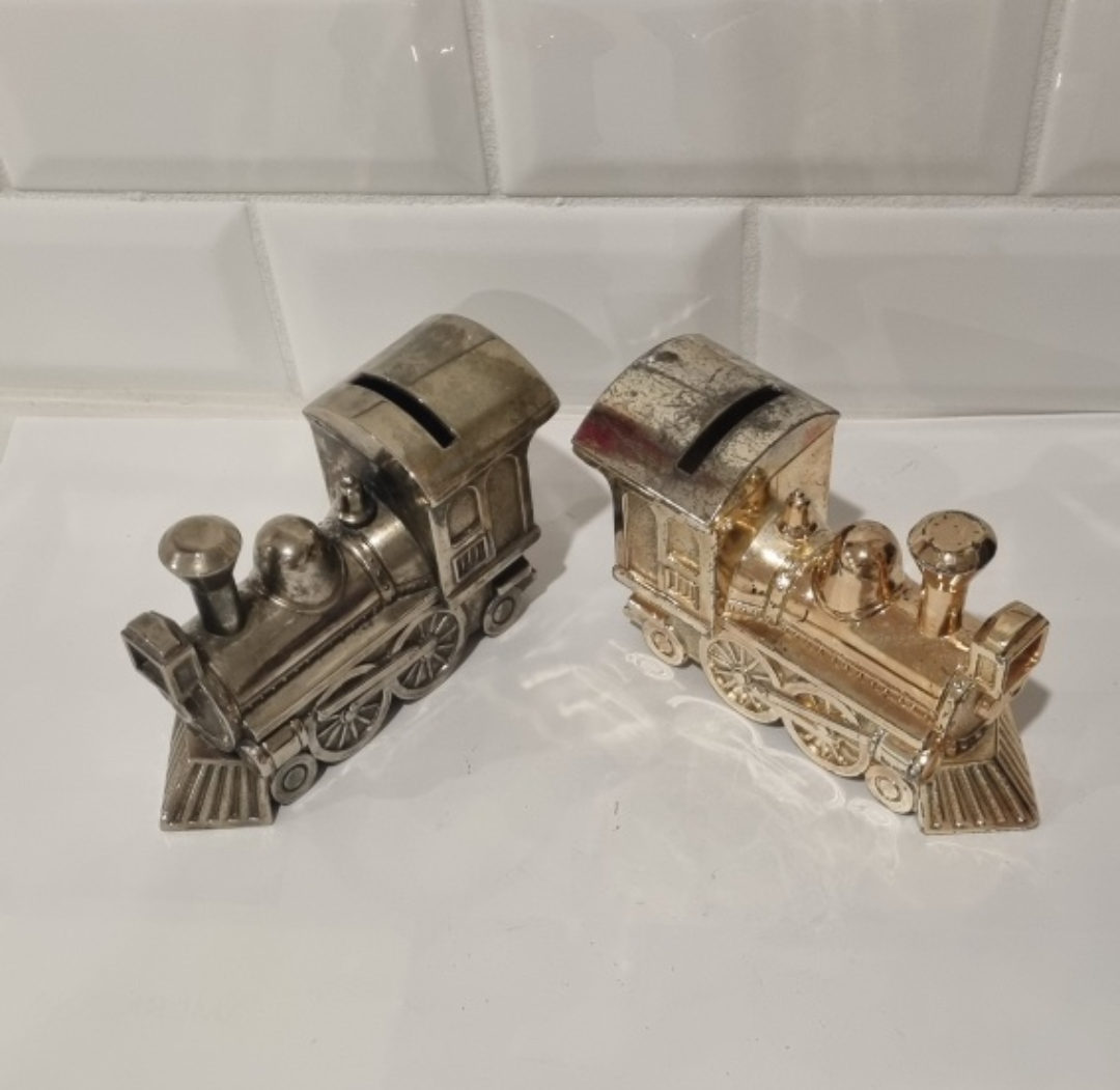 2 Train Coin Bank - Set of 2 collector