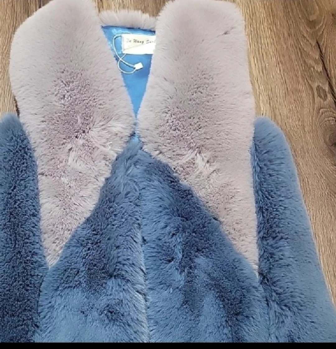 Furry vest for girls     Size:7 years old - photo 2