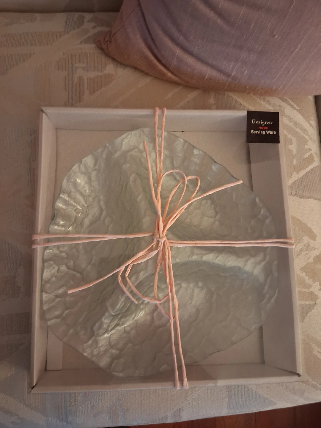 Sectional glass serving platter