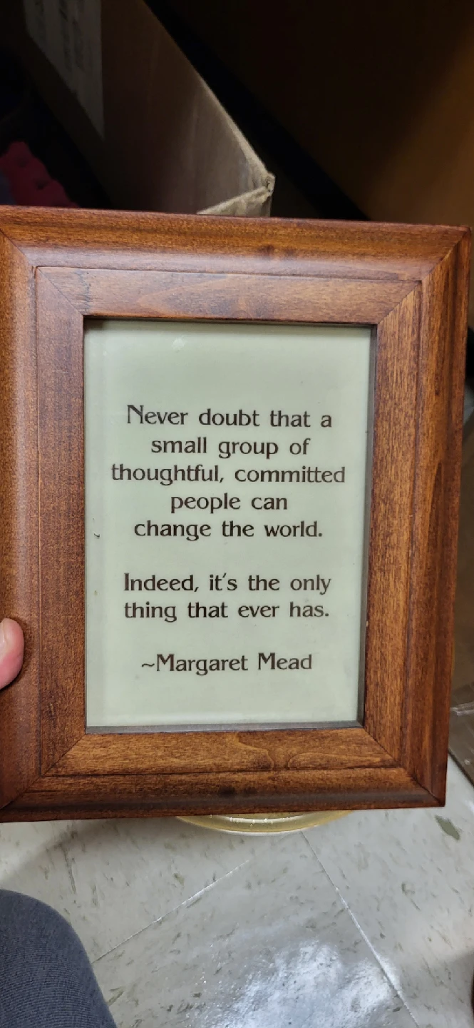 Framed Margaret Mead Quote