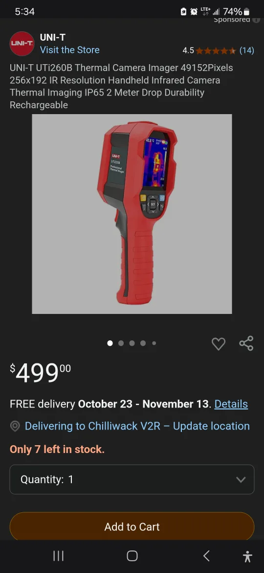 UNI-T UTI260B Thermal Camera image indicator(2)