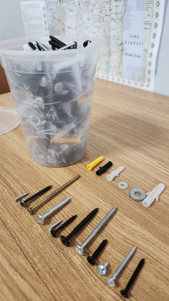 Big Container of Different Screws, Anchors, Bolts, Washers *new