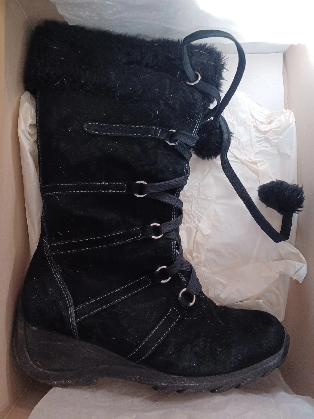 Naturalizer Foxee Black Suede Boots - Size 11