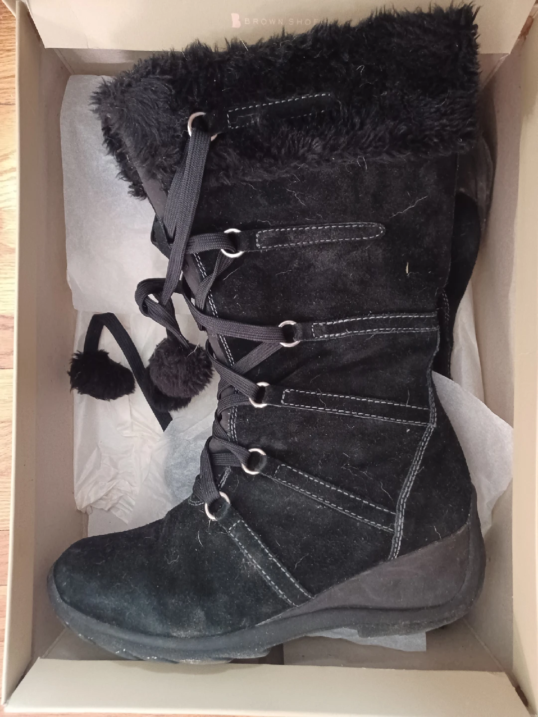 Naturalizer Foxee Black Suede Boots - Size 11 - photo 2