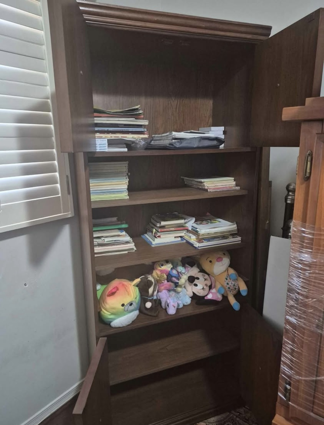Wooden Bookcase with Storage - photo 5