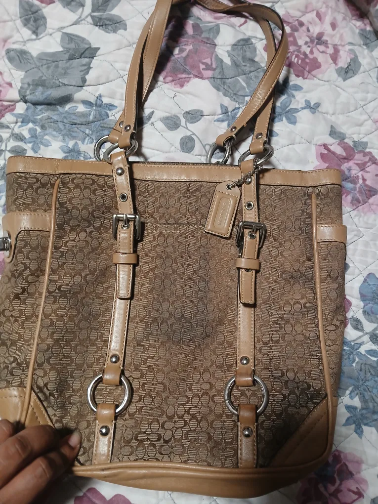 Coach Signature Brown Tote Bag thumbnail