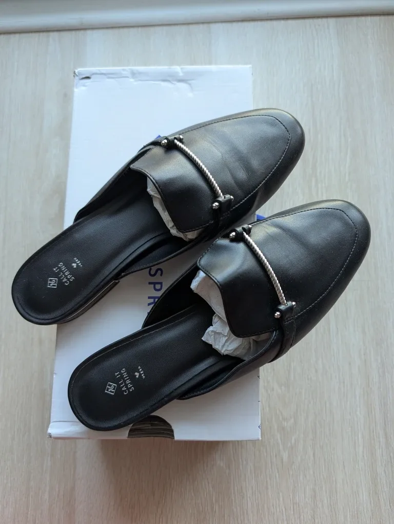 Call It Spring Dacotaa Black Mules - Size 7.5 thumbnail