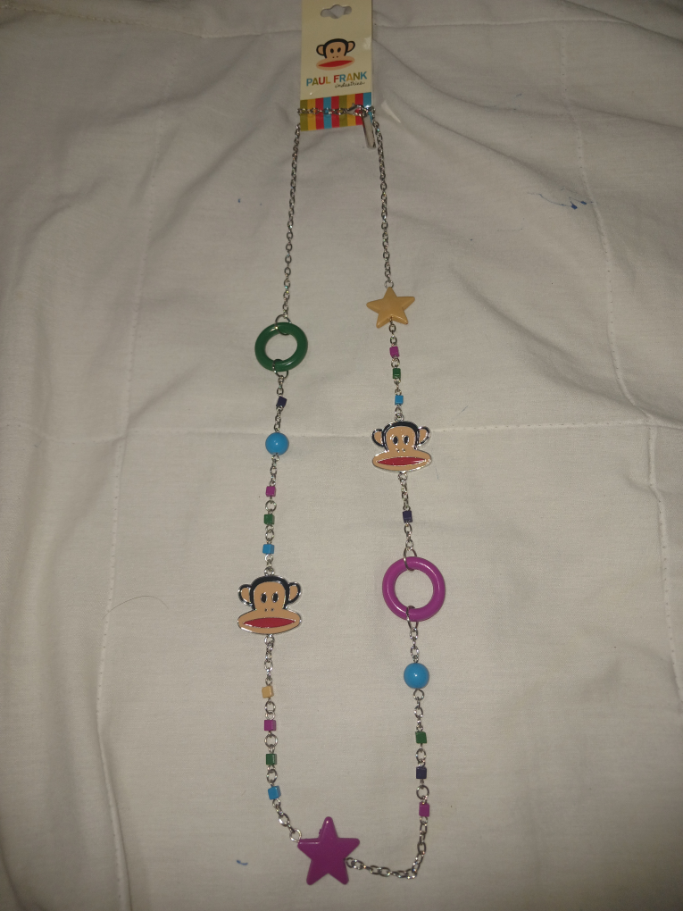 Paul Frank Necklace with Monkey and Star Charms
