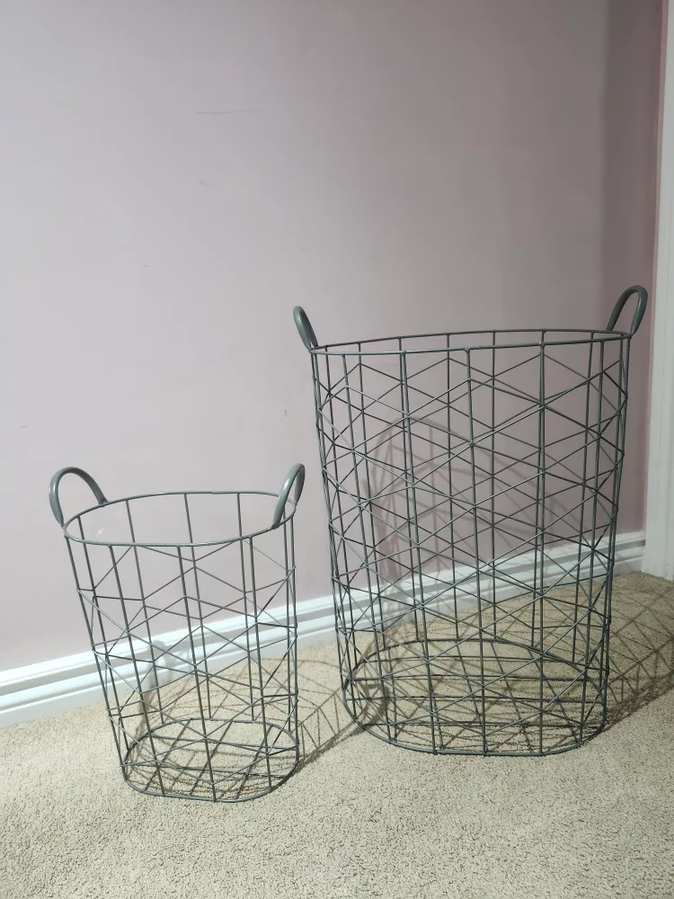 2 Wire baskets & laundry basket image indicator(5)