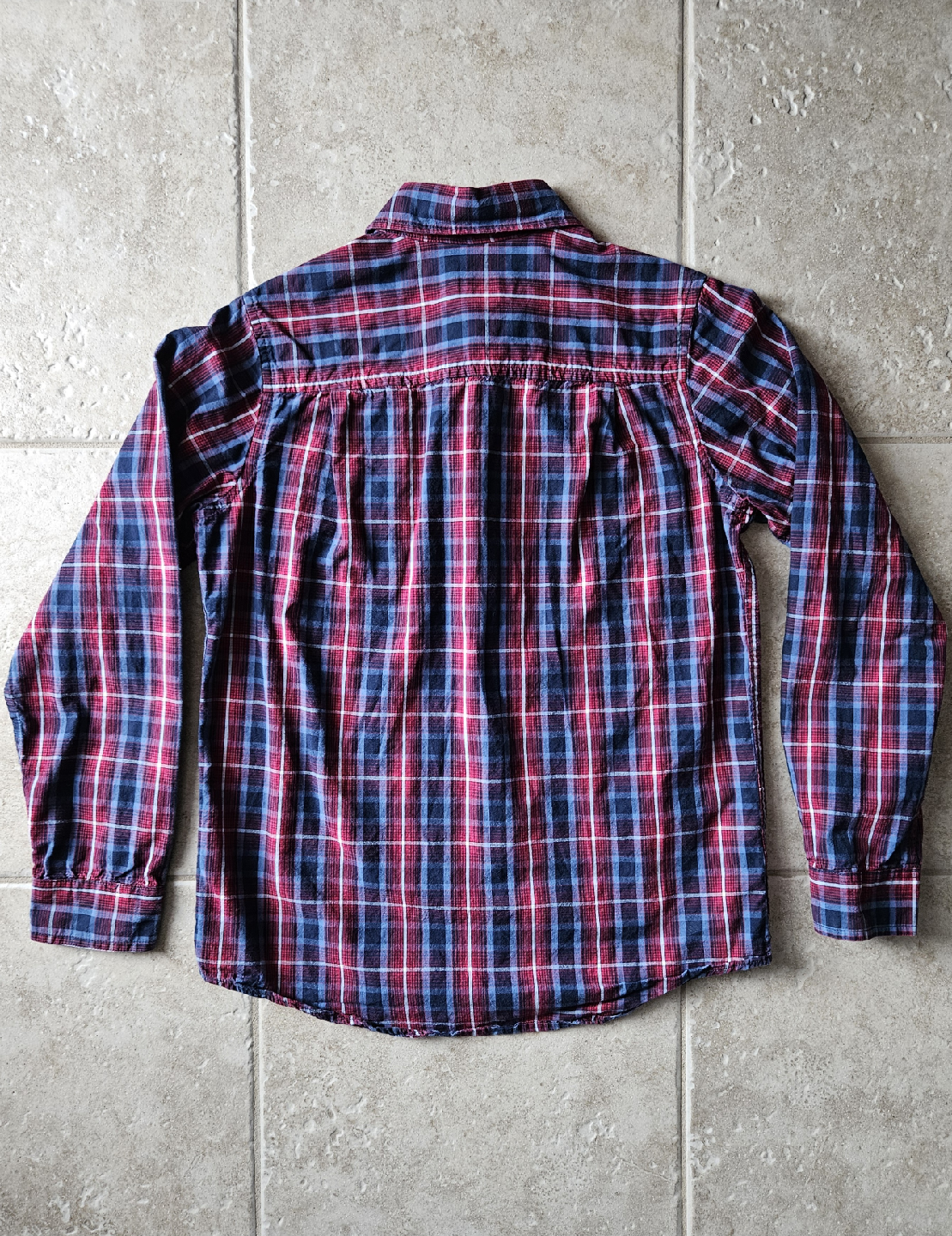 Size Large 10/12 - Children's Place Plaid Button-Down Shirt - photo 3