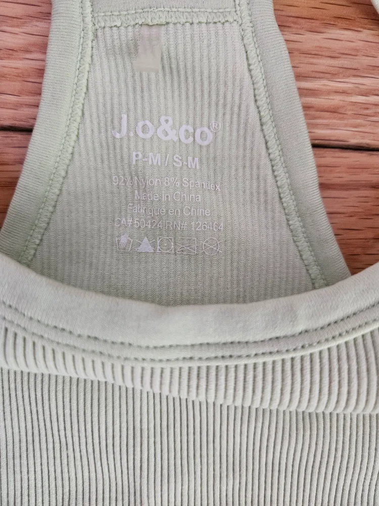 J.O & CO Ribbed Tank Top - Size S/M thumbnail