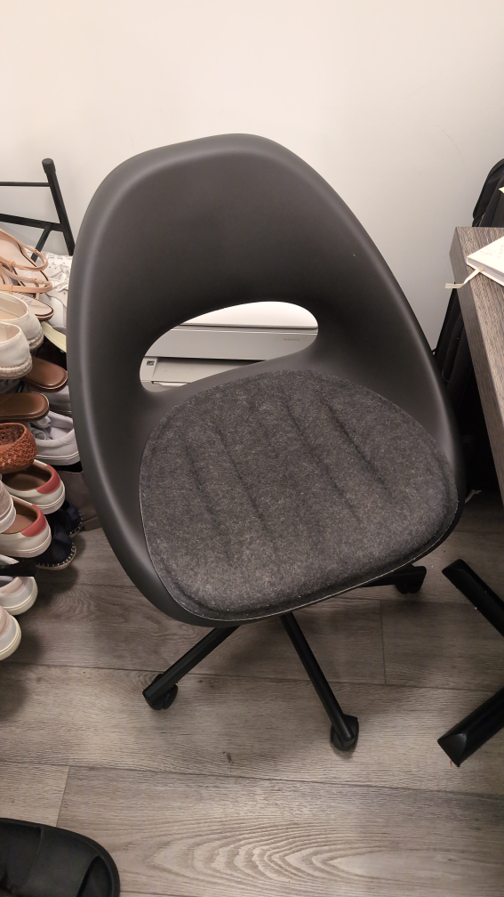 Black Office Chair with Grey Seat