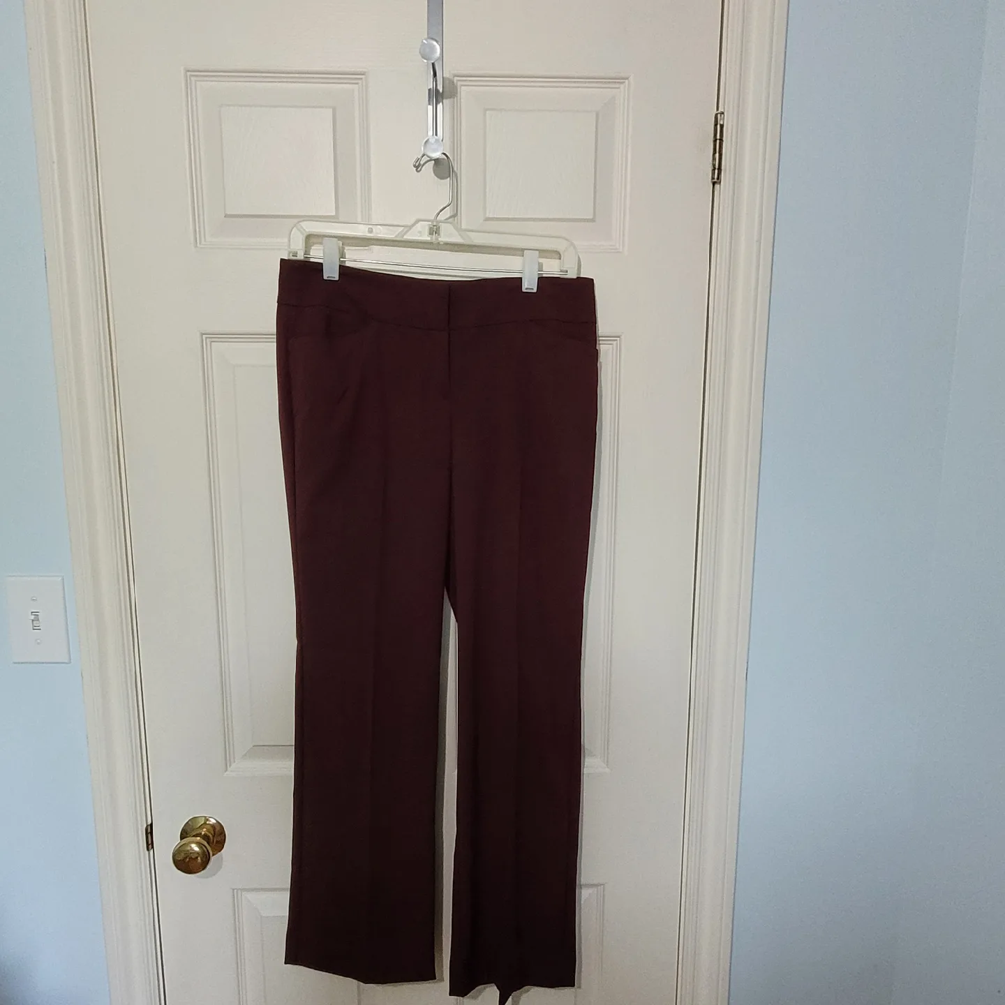 Ann Taylor Loft Burgundy Dress Pants - Size 4 image indicator(2)