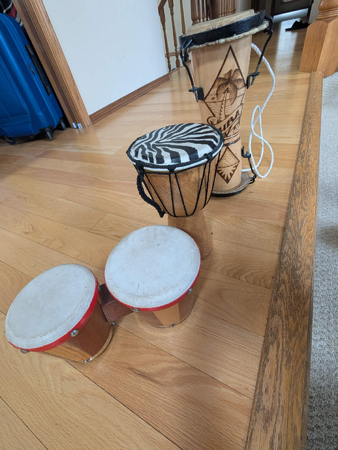 Set of Djembe, Bongo, and Decorative Drums - photo 5
