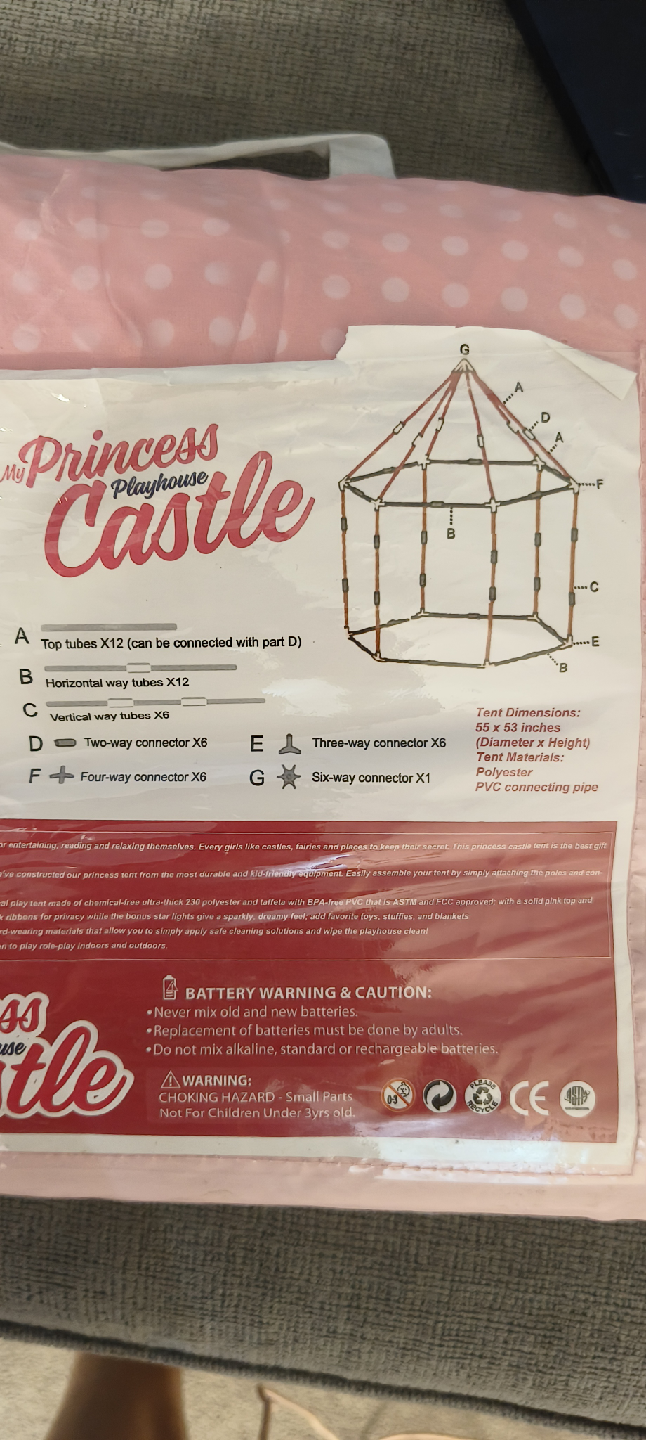 Tent house,My Princess Castle Playhouse - photo 2