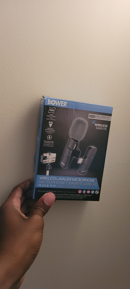 Bower Wireless Lavalier Microphone - New!