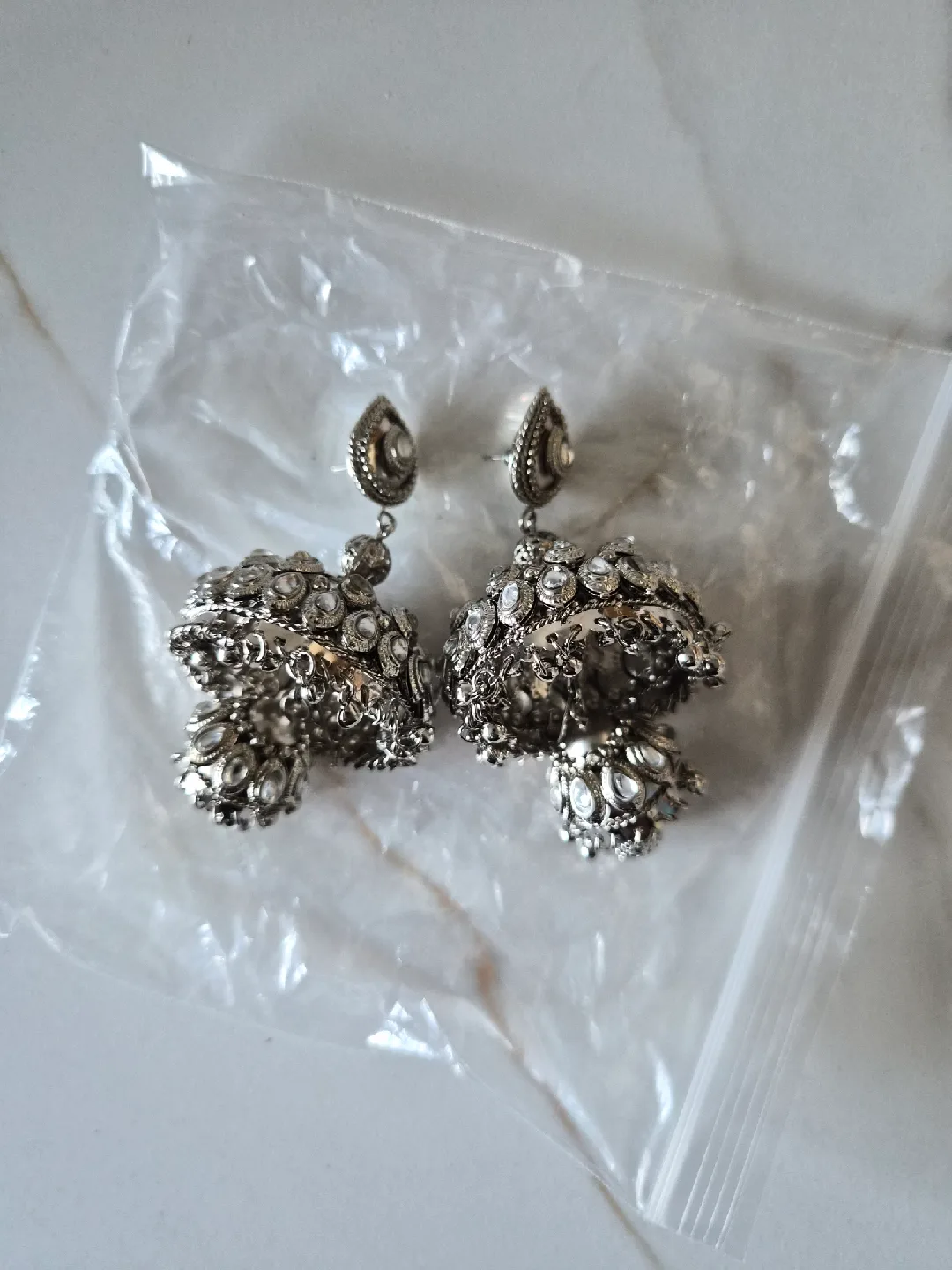 Gold Jhumka Earrings & Bangle Set image indicator(5)