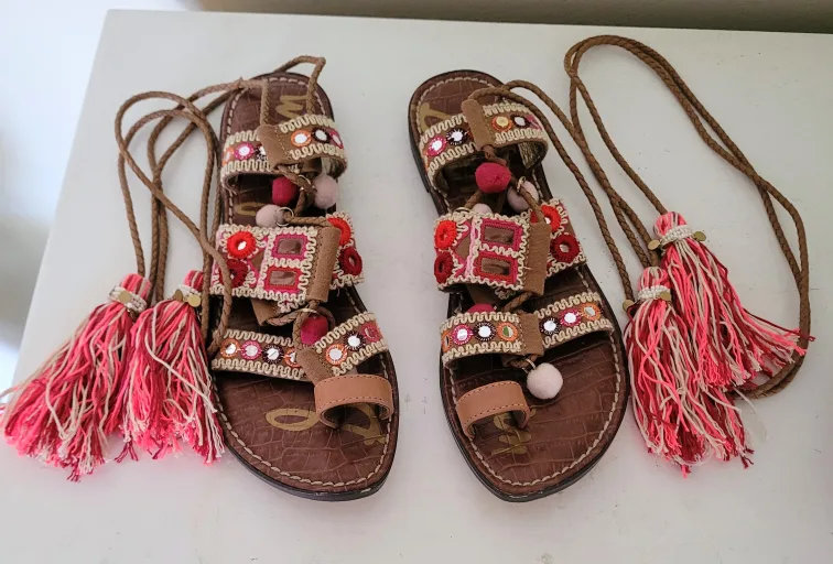 Sam Edelman Tassel Sandals, Size 7🧡 Bingo thumbnail