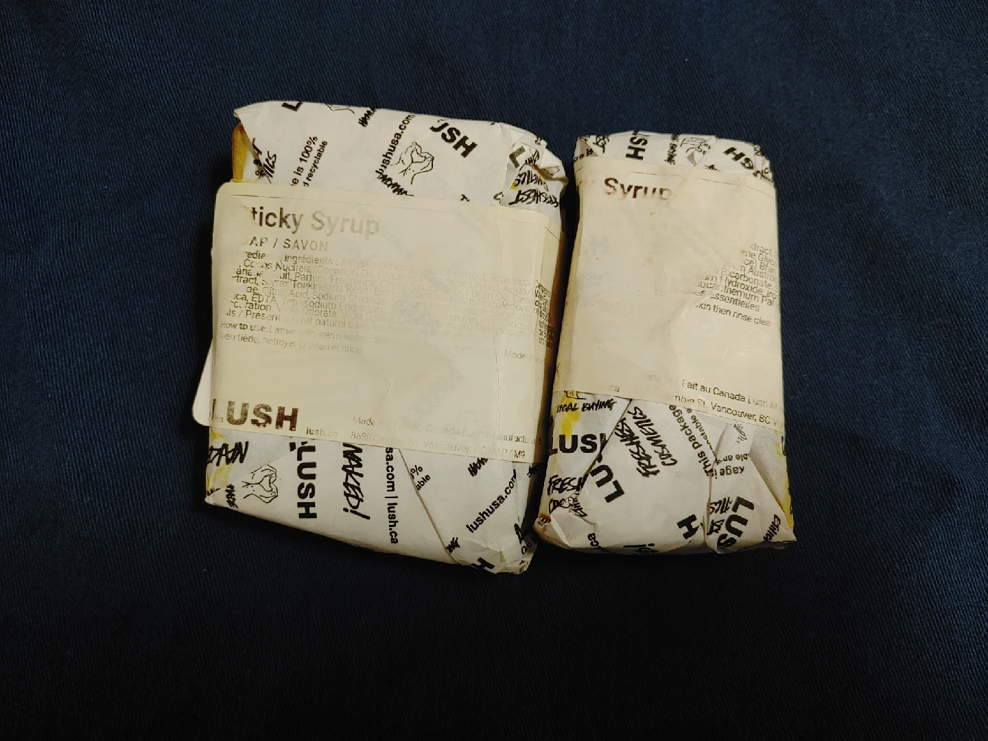 Lush 'Sticky Syrup' soap & 'My Melody' Bath Bomb