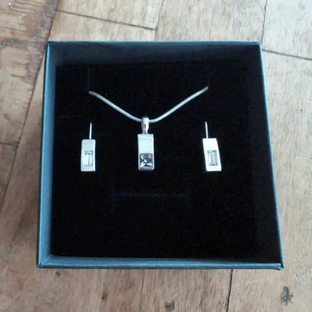 Sterling Silver Necklace & Earring Set image indicator(2)