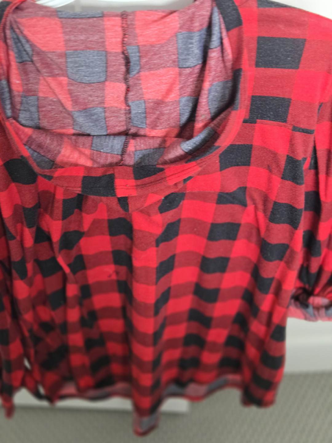 mySTYLE Red & Black Plaid 2X Top - photo 2