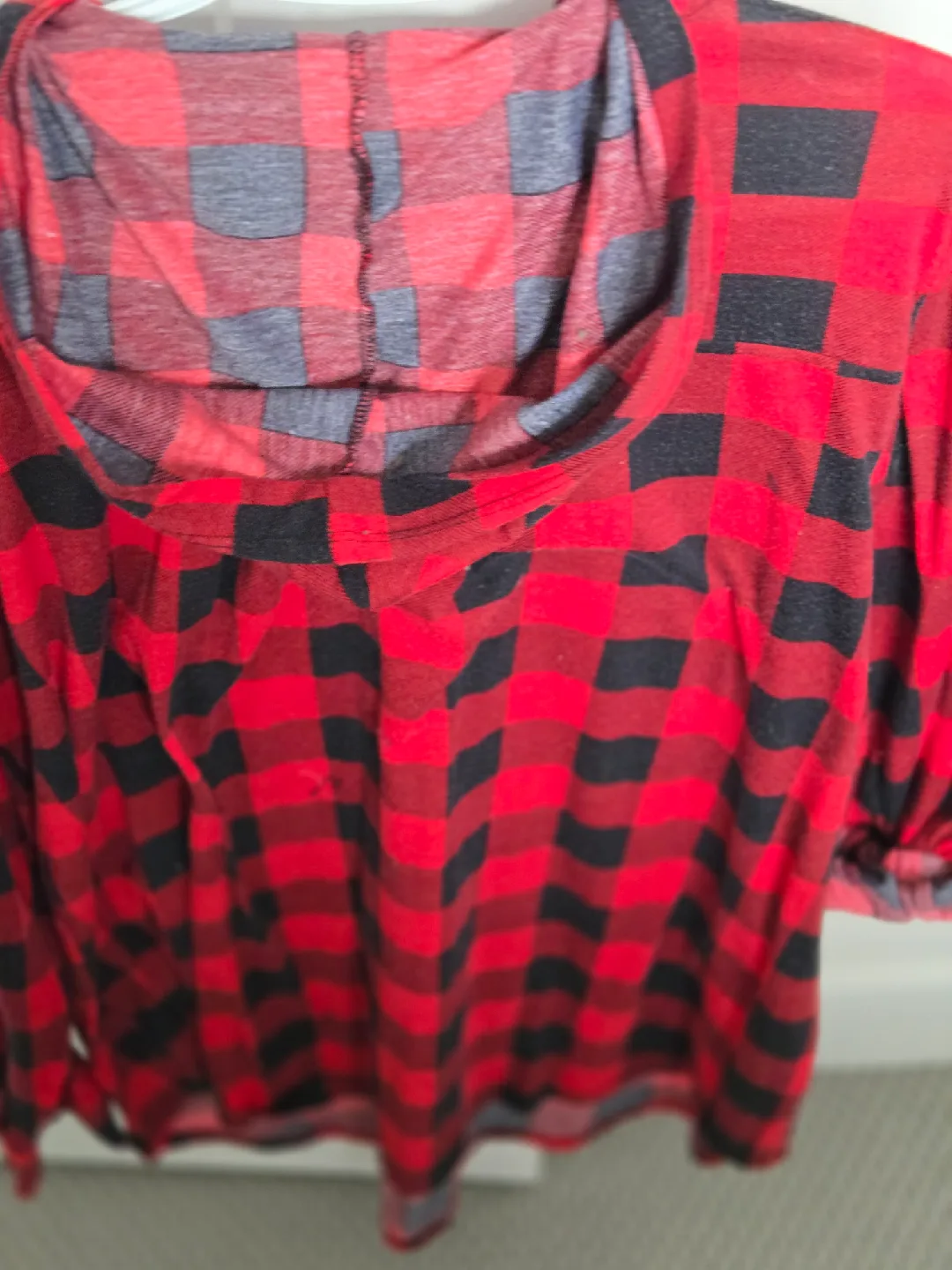 mySTYLE Red & Black Plaid 2X Top image indicator(2)